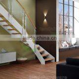 L Shape Timber Tread Staircase in White With Tead Steps thumbnail-1