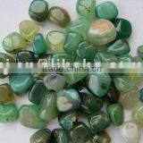 Natural Gemstone High Polished Green Agate Tumbled Stone