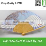 Japanese style bamboo paper fan for promotion
