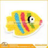 Cartoon Design Embroidery Patch Custom Embroidery Gold Fish Towel Patch Chenille Patch Sewing on Towel thumbnail-1