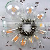 LED EDISON BULB: Wholesale led filament bulb light, E27/E14/B22 dimmable filament led bulb,decorative filament light bulbs