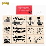 Man and Woman Rubber Stamp Set