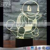 Pokemon Go Kawaii Squirtle 3D LED Night Light With Color Change thumbnail-3