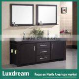 Luxdream Double Basin Espresso Bathroom Vanity With Silver Mirror