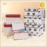 Mickey and Footprint Non Woven Foldable Storage Box for Kids