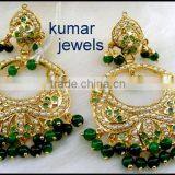 Jadau Green Earring thumbnail-1