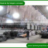 Tannery Machines Leather Air Dry Hooking Hangers Tunnel Conveyor for Goat or Cow