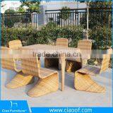 Распродажа садового обеденного комплекта из плетеной мебели и алюминиевой мебели. Большая фабрика Китая. Продажа. thumbnail-1