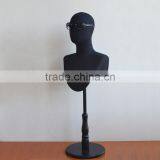 Black Color Man Woman Mannequin Head Shoulder Two Functions Fabric Mannequin Head thumbnail-4