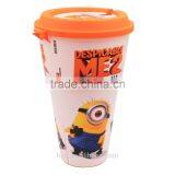 All in One Snacking And Drinking Movie Display Cup With Straw, IML Custom Logo Printed Drink Cup With Straw thumbnail-5