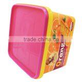 2.7L IML Biscuit Plastic Container With Lid,Square PP Biscuit Box,IML Food Container. thumbnail-4