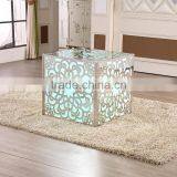 Stainless Steel Frame Square Table With LED Light for Wedding Party thumbnail-4