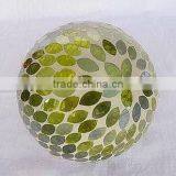 Elegant Green Mosaic Glass Vase thumbnail-4