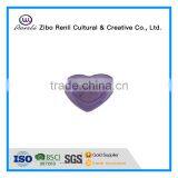 Purple Crystal Heart Shape Glass Tealight Candle Holder for Wedding thumbnail-6