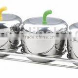 5pcs Stainless Steel Seasoning Pot Spice Container Set thumbnail-2
