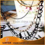 Huge Gunmetal Black Anodized Aluminum Chain Link Curb Chains thumbnail-2