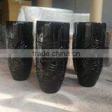 Modern Black Fiberglass Pot thumbnail-1