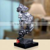 Resin Abstract Man Head Sculpture for Home Decoration thumbnail-2