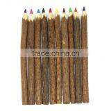 12 Pcs Pine Coloring Pencil, 12 Nature Wooden Coloring Pencil, 12 Pieces Eco-Friendly Color Pencil thumbnail-1