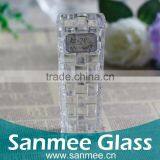 Small Diamond Design Square Shaped Glass Vase thumbnail-1