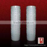 Big Decorative Vases Tall White Vase With Relief Design thumbnail-1
