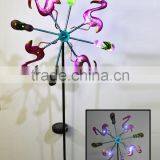 Solar Power Garden Decoration Stake With Wind Spinner for Out Door Decor thumbnail-4