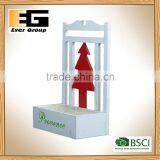 Wood Hanging Flower Basket With Silk Screen for Garden Planter thumbnail-2