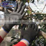NMSAFETY 13 Gauge Black pu Labor Gloves Black Knitted pu Palm Coated Gloves thumbnail-1