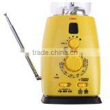 Solar Hand Crank Dynamo Camping Tent Lantern Lamp Am/fm Radio 8led Phone Charger thumbnail-5