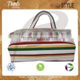 Multicolor See Through PVC/12 oz Canvas Bag With Pouch thumbnail-4