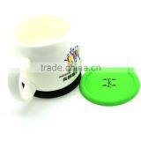 Hot Selling Custom Colorful Dish Cup Holders Hot Tea Cup Mat Silicone Coasters thumbnail-4