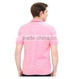 Men 100% Cotton Pink Polo Shirts thumbnail-2