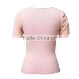 Silk and Bamboo Blend Women Pullover Sweater With Short Sleeves, Fancy Sweater, Sweater Design for Girl thumbnail-2