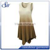 2017 Womens Sleeveless Boho Tie-Dye Ombre Tunic Tank Top thumbnail-5