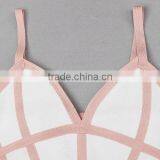 New Arrival Hot Fashion 2015 Cut Sexy V Neck Bodycon HL Spaghetti Strap Bandage Dress Cocktail Party Dress thumbnail-5