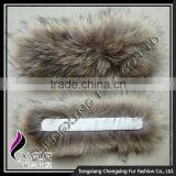 Cuff-2 Lady Fashion Genuine Raccoon Fur Cuff Bracelet thumbnail-2