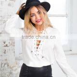 Maxnegio White Blouse Top New Model Long Sleeve Shirts Korean Fashion Clothing Women thumbnail-3