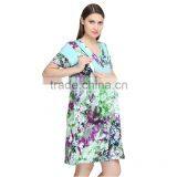 New Fashion All Over Print Maternity Dress Green Maternity Dresses for Office thumbnail-2