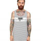 Dri Fit Mens Casual Vest Tank Top Mens Casual Vest Black and White Stripe Mens Casual Vest thumbnail-1