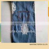 100% Cotton Washed Printed Denim Fabric for Jeans thumbnail-1