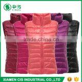 New Arrival Winter Ultralight Thin Stand Collar Women Duck Down Vest thumbnail-1