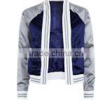 MGOO Customized Satin Floral Embroidered Bomber Jacket Streetwear Raglan Sleeve Autumn Coat Women thumbnail-5