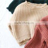 1-7 Years Wholesale 2017 New Autumn Knitted Full Sleeve Solid Boys Girls Sweaters (pick Size Color ) thumbnail-5