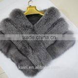 High-grade Winer Women Fur Coat Real Sliver FOX Fur Wrap thumbnail-2