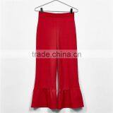 Online Cheap Classical Cropped Office Frilled Red Pants for Women thumbnail-3
