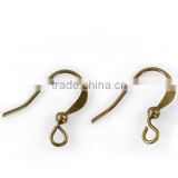 Ear Wire Hooks Antique Bronze 16x12mm,250 Pairs