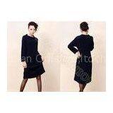 Chunky Elegant Womens Wool Skirts , Crew Neck Sweaters For Women