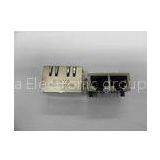 Custom 1000BASE 1 x 2 Port Filter RJ45 With Transformer Internal Magnetics Tab Down