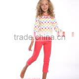 Wholesale Kids Pajamas Sleepwear Red Ruffle Pants Set Girls Cotton Sleepwear Pajamas thumbnail-5