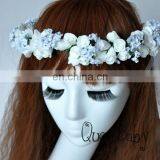 Flower Circlet, Flower Wreath, Flower Hairband, Bridal Hair Accessory, Bridal Headband, Bridal thumbnail-1